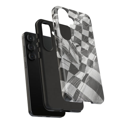 Abstract Checker Print Tough Phone Case