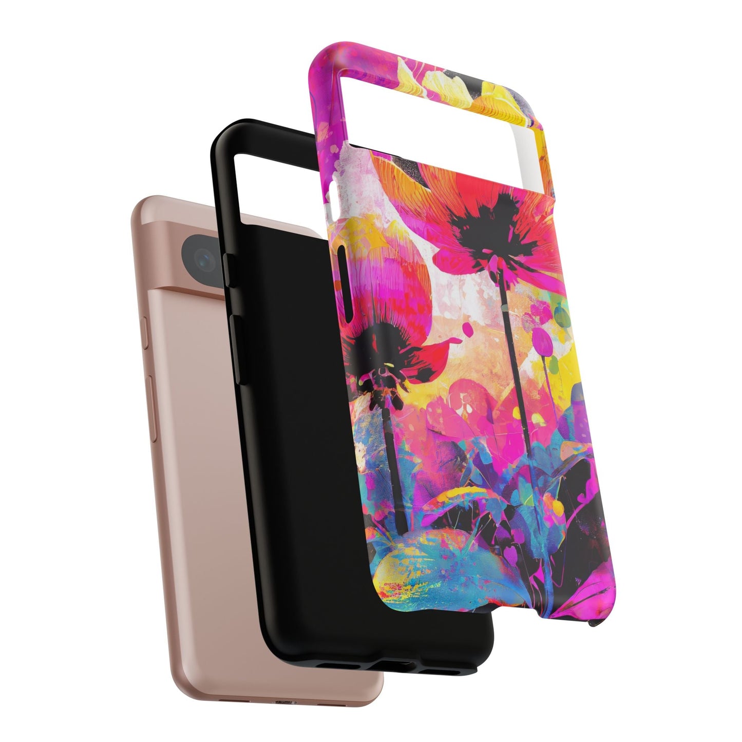 Neon Floral Tough Phone Case