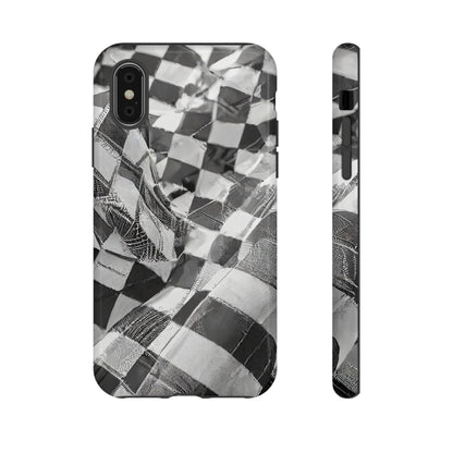 Abstract Checker Print Tough Phone Case