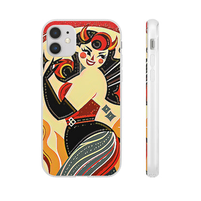 Red & Black Female Devil Flexi Phone Case
