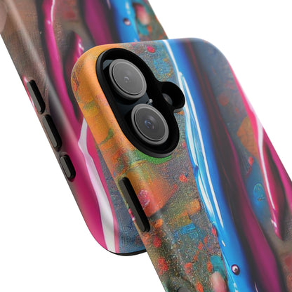 Colorful Artistic Paint Splatter Tough Phone Case