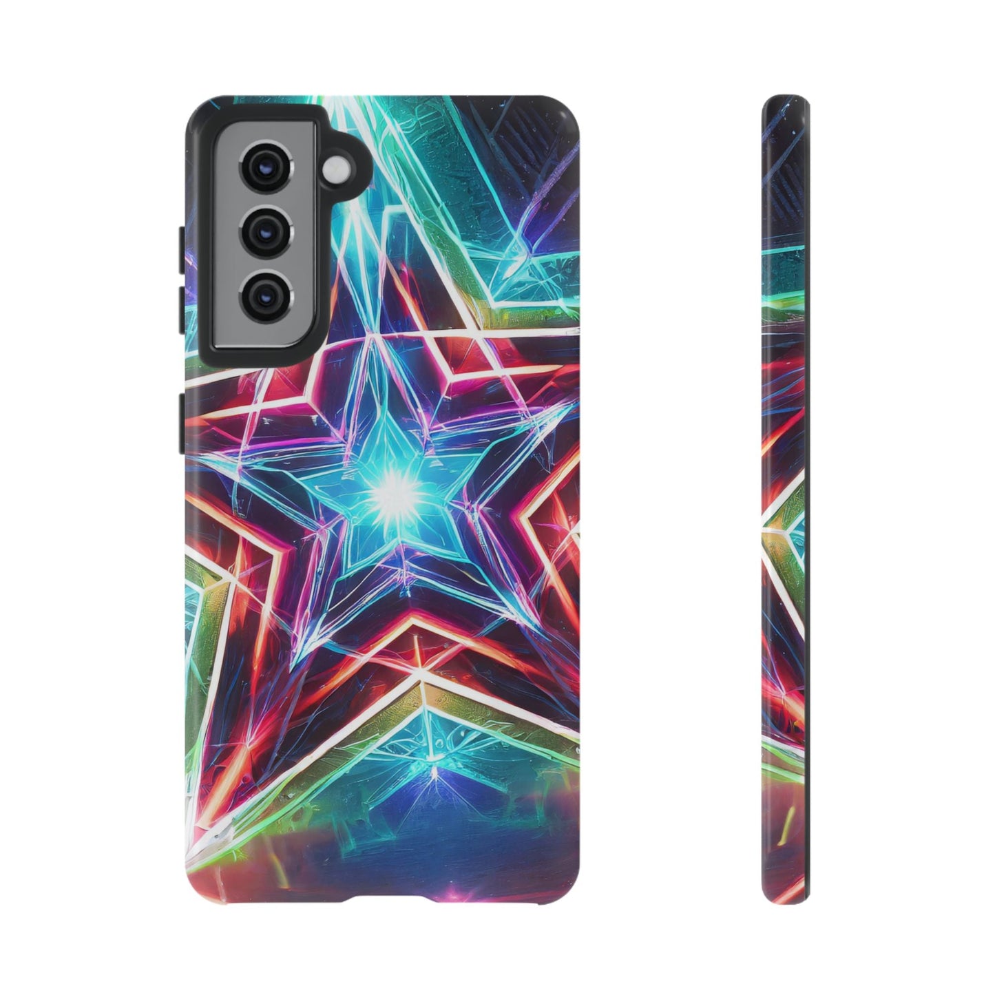 Neon Light Stars Tough Phone Case