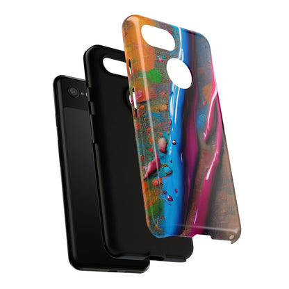 Colorful Artistic Paint Splatter Tough Phone Case