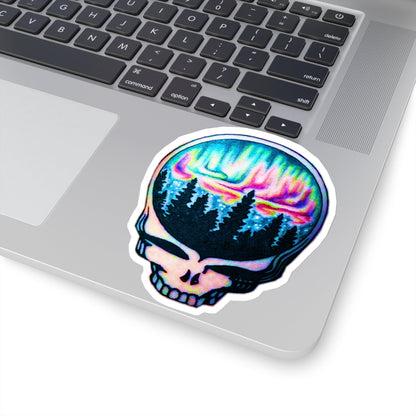 Aurora Borealis Skull Stickers