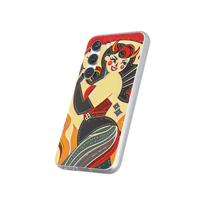 Red & Black Female Devil Flexi Phone Case