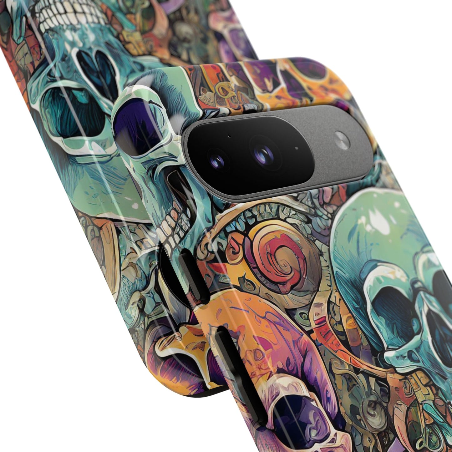 Artistic Skull Collage Tough Phone Case