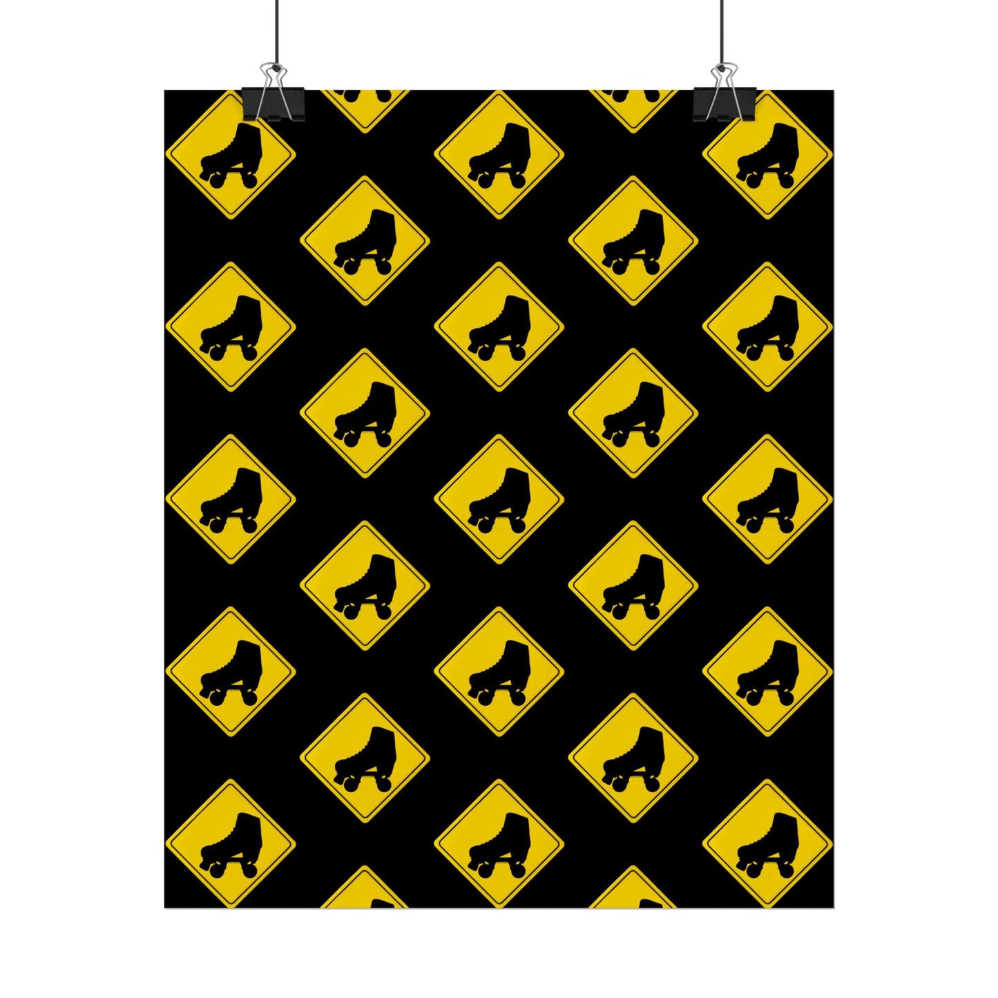 Warning Skater Rolled Poster