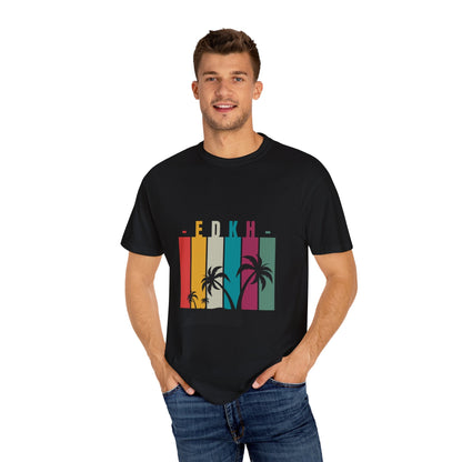 EDK Beach Vibes Unisex Garment-Dyed T-Shirt | Retro Summer Style