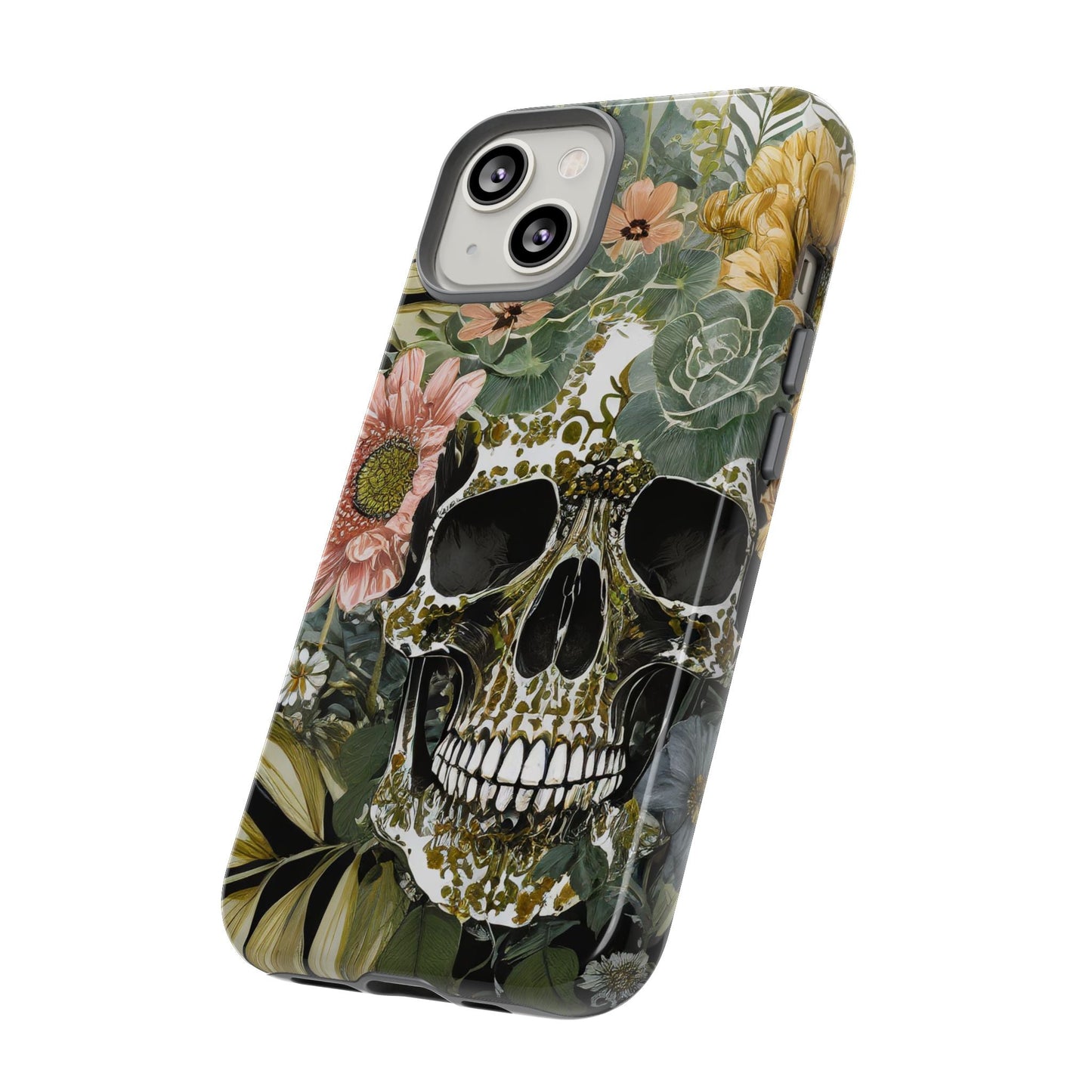 Floral Skull Tough Phone Case