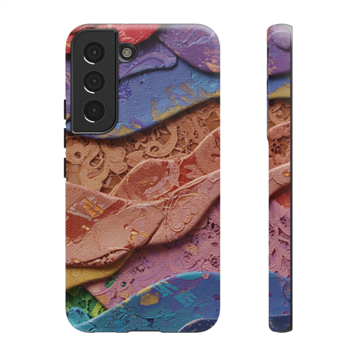 Abstract Painted Lace Tough Phone Case