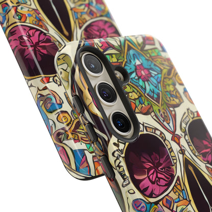 Colorful Sugar Skull Tough Phone Case