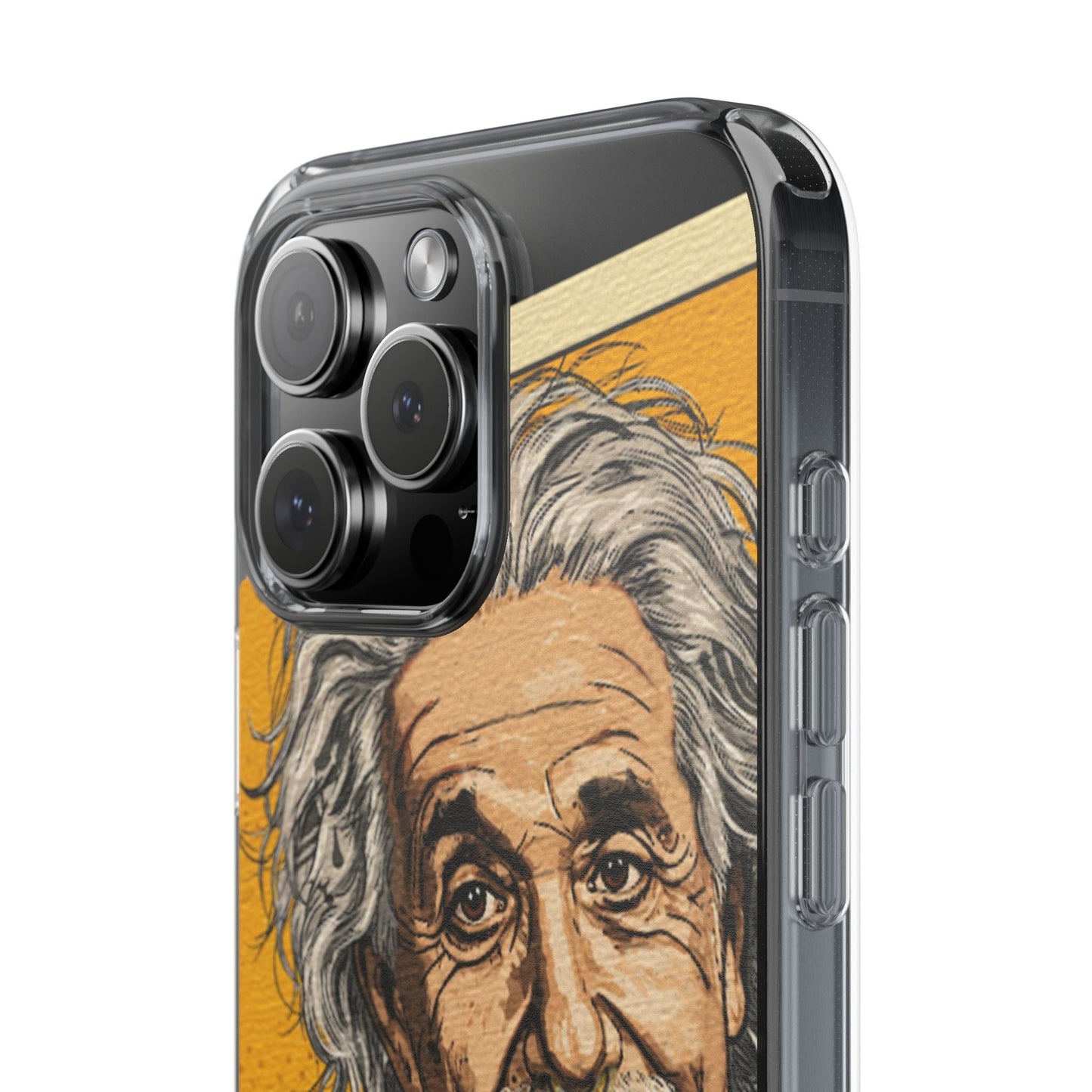 Edgy Einstein Clear Phone Cases