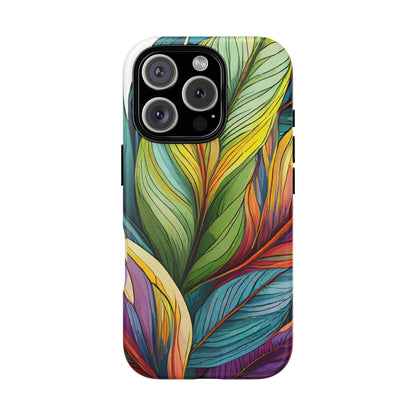 Vibrant Tropical Leaf Tough Phone Case