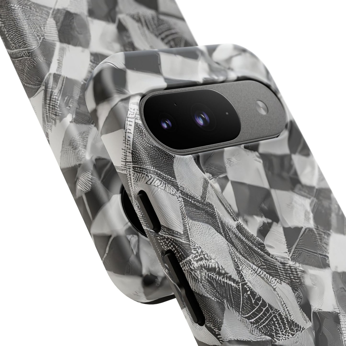 Abstract Checker Print Tough Phone Case