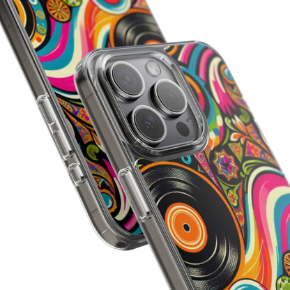 Colorful Vinyl Record Clear Phone Case