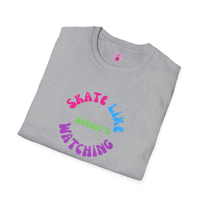 Colorful Skate Like Nobody's Watching Unisex Tee