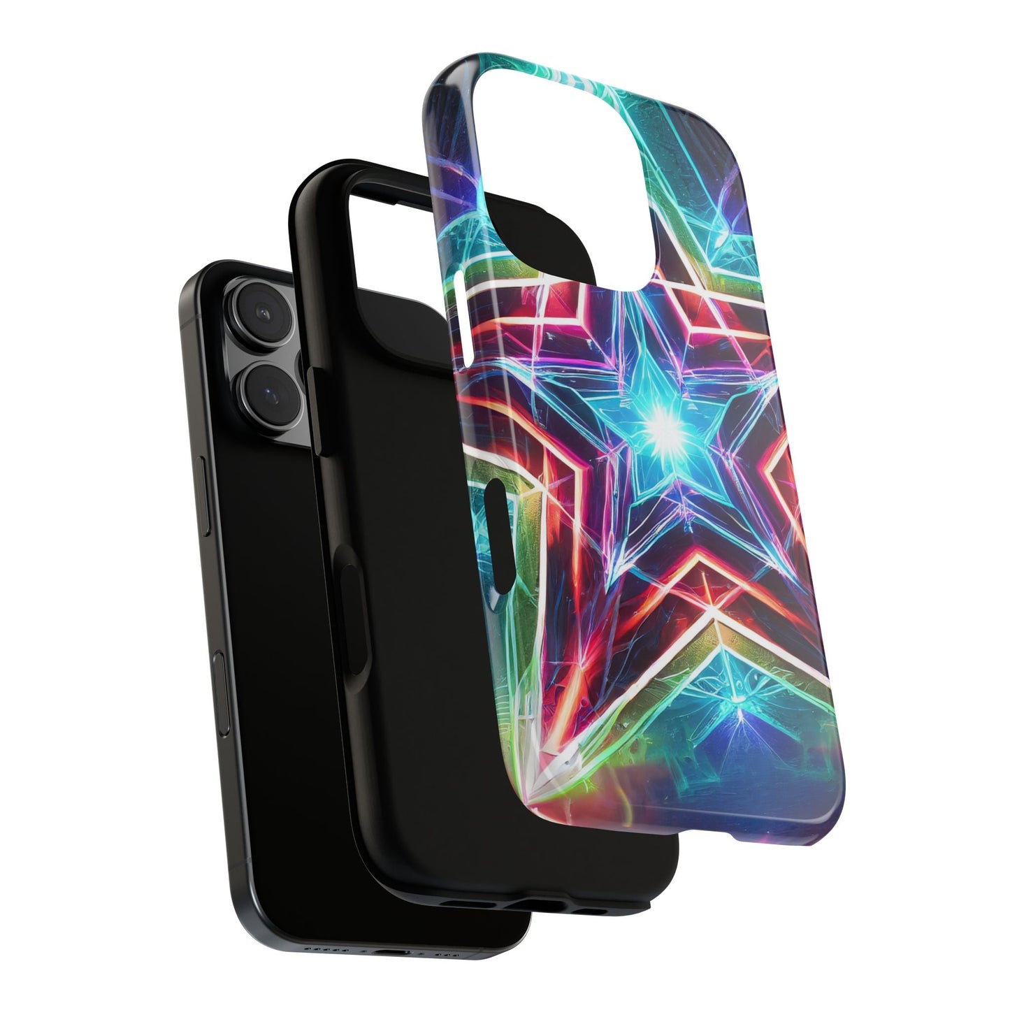 Neon Light Stars Tough Phone Case