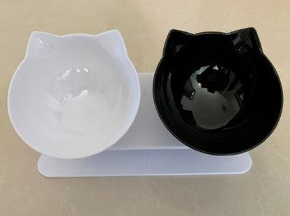 Cat Inclined Transparent Feeding Bowls