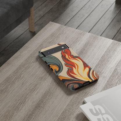 Artistic Flames Abstract Tough Phone Case