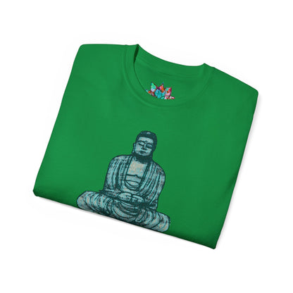 Fine Art Buddha Chalk Drawing Print Unisex Ultra Cotton Tee