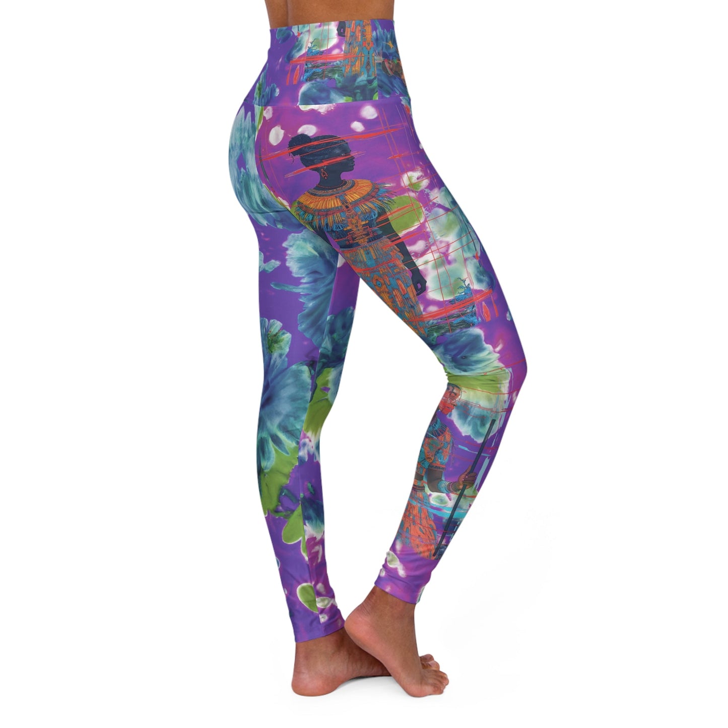 Amaru Khan Floral High Waisted Leggings