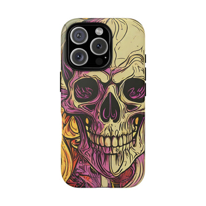 Abstract Purple Skull Tough Phone Case