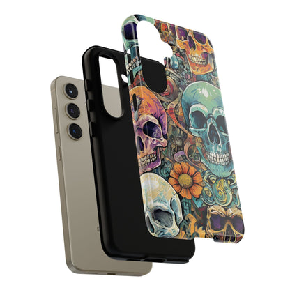 Artistic Skull Collage Tough Phone Case