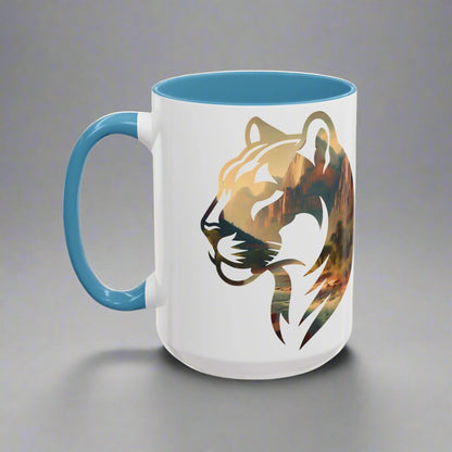 Zion National Park Mountain Lion Colored Coffee Mug 11oz 15oz