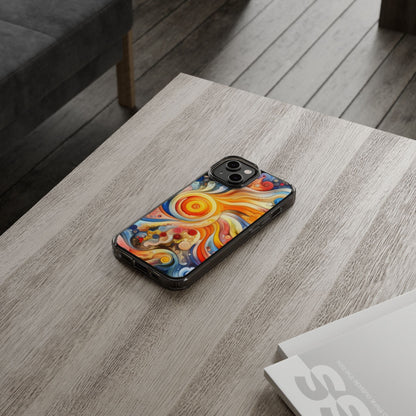 Colorful Abstract Swirl Clear Phone Case