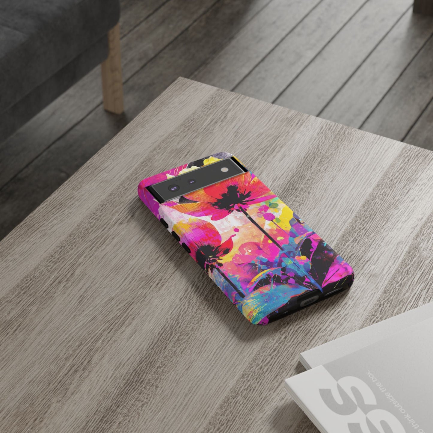 Neon Floral Tough Phone Case