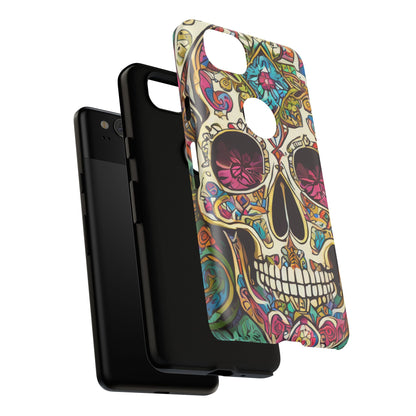 Colorful Sugar Skull Tough Phone Case