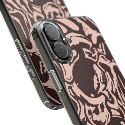 Gothic Abstract Skull Clear Phone Case