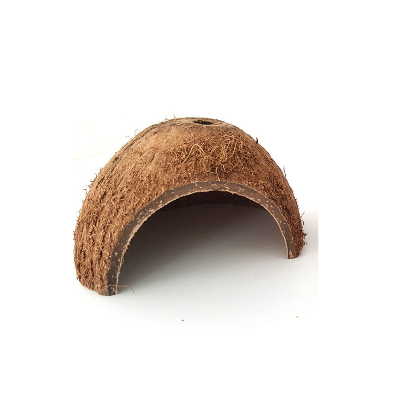 Natural Coconut Shell Reptile Hideout (2-Pack)