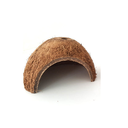 Natural Coconut Shell Reptile Hideout (2-Pack)