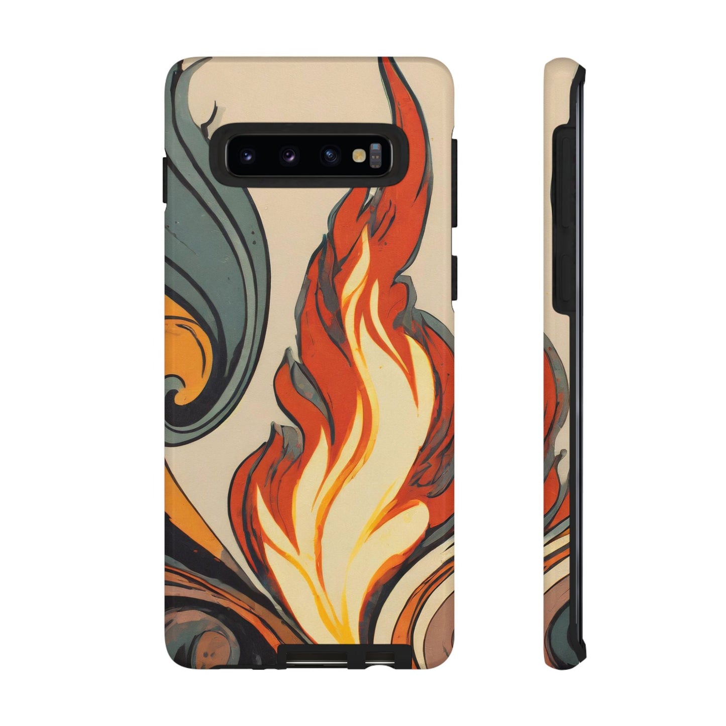 Artistic Flames Abstract Tough Phone Case