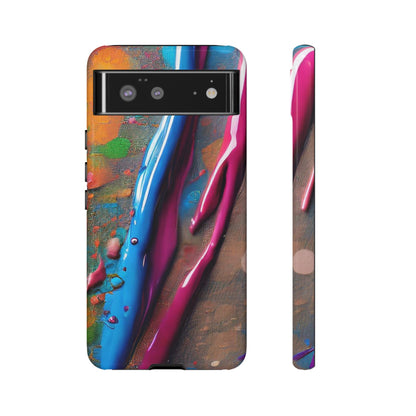 Colorful Artistic Paint Splatter Tough Phone Case