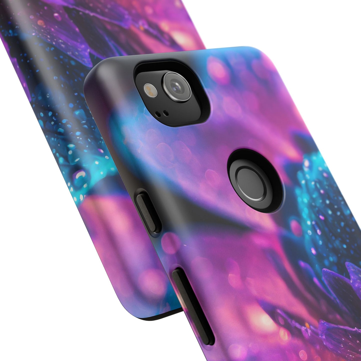 Vibrant Blue And Purple Flower Tough Phone Case