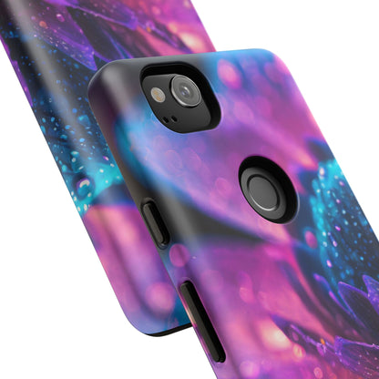 Vibrant Blue And Purple Flower Tough Phone Case
