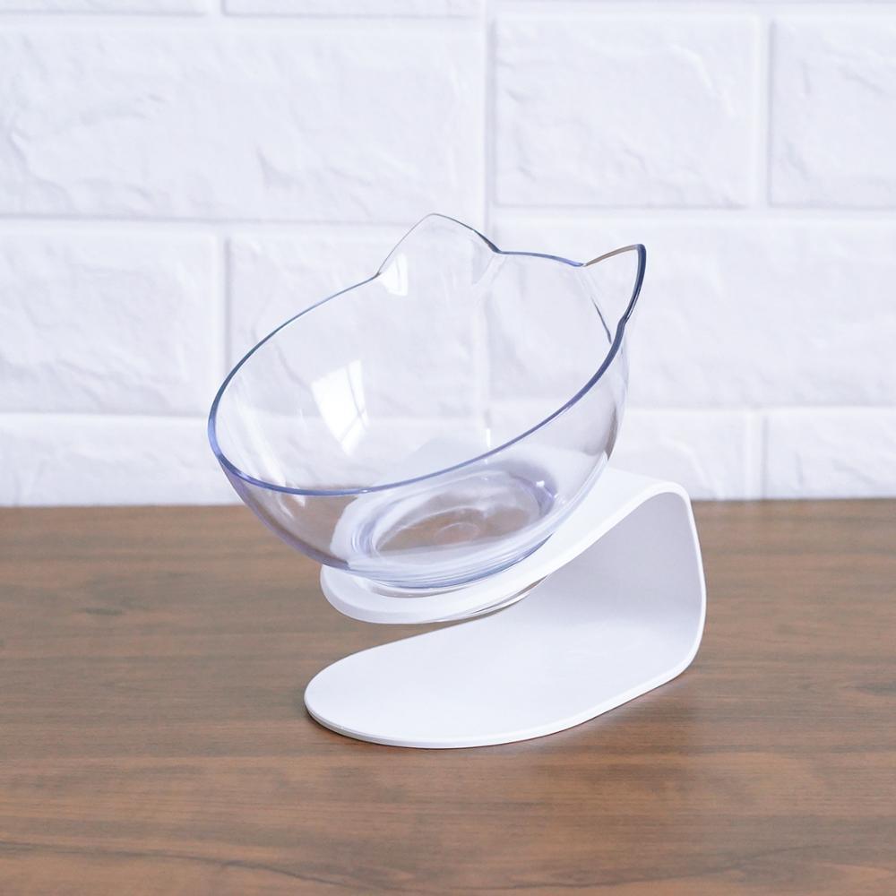 Cat Inclined Transparent Feeding Bowls