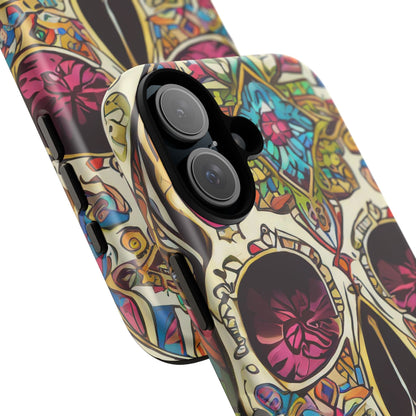 Colorful Sugar Skull Tough Phone Case