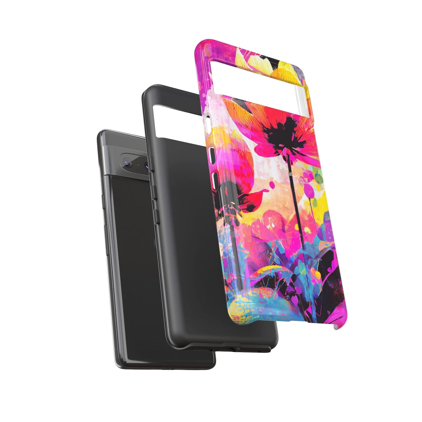 Neon Floral Tough Phone Case