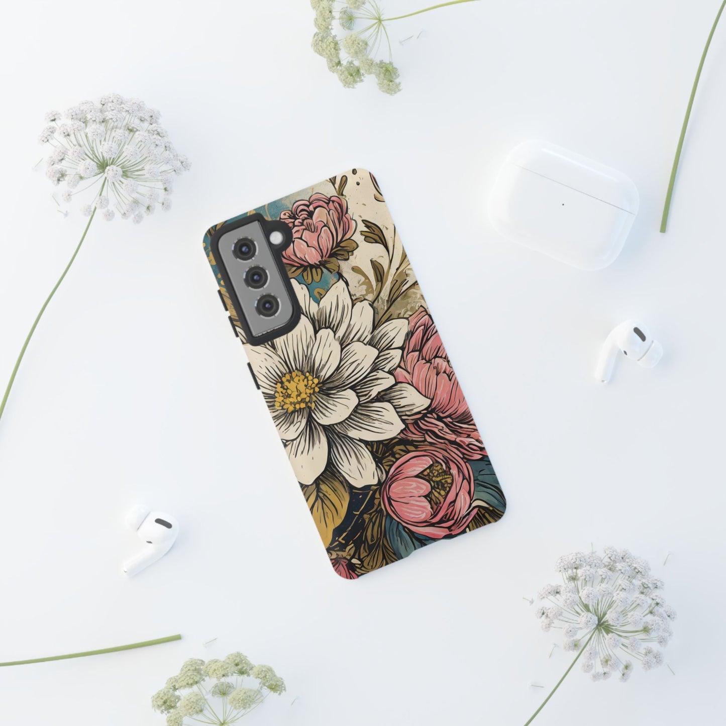 Beautiful White Floral Tough Case