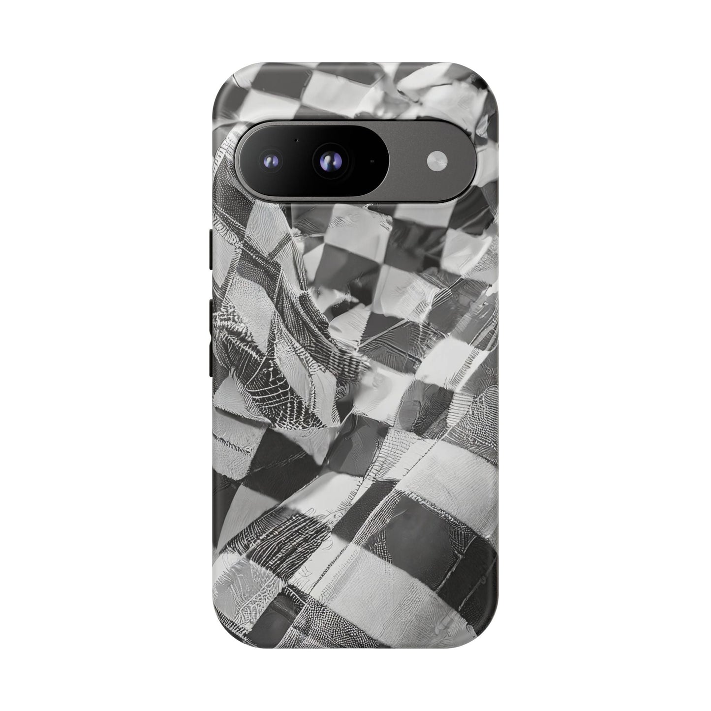 Abstract Checker Print Tough Phone Case