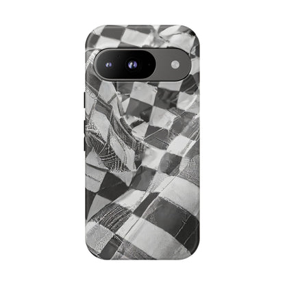 Abstract Checker Print Tough Phone Case