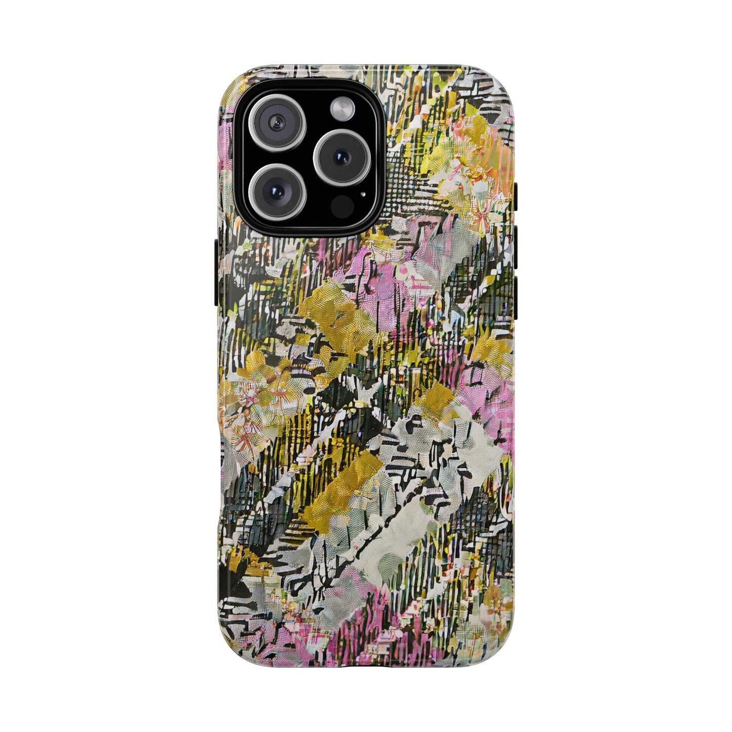 Purple Plaid Floral Artistic Tough Phone Case