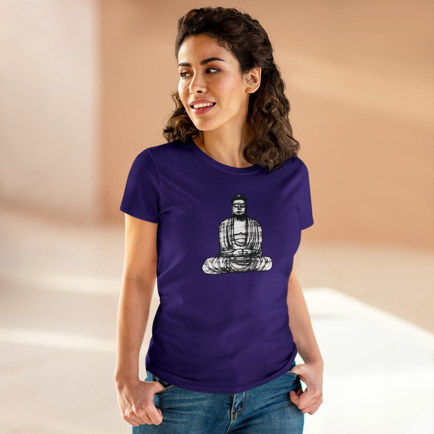 Buddha Sketch Women's Cotton Tee