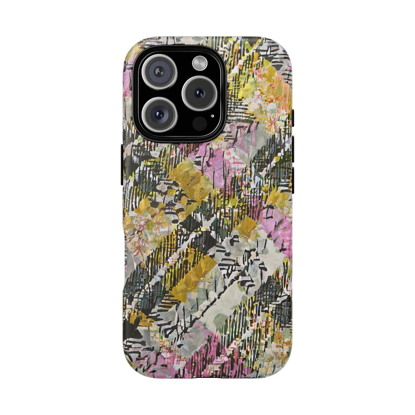 Purple Plaid Floral Artistic Tough Phone Case
