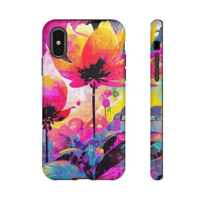 Neon Floral Tough Phone Case