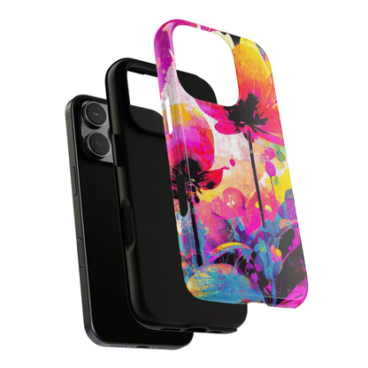 Neon Floral Tough Phone Case
