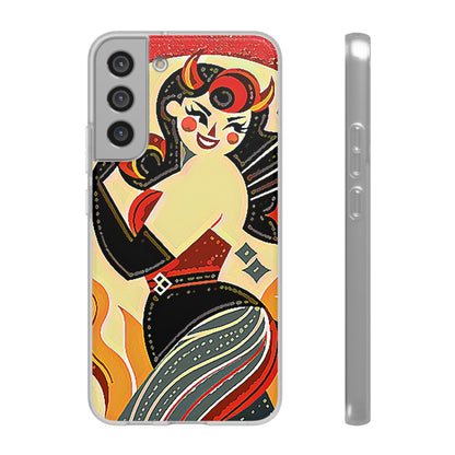 Red & Black Female Devil Flexi Phone Case